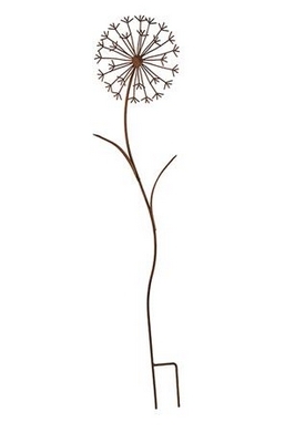 Metal Blomst 100 cm rust på stilk